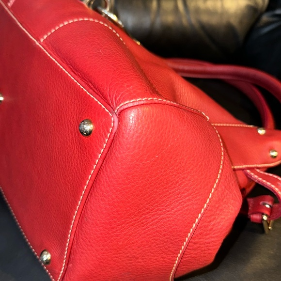 🔥🔥🔥Dooney & Bourke Red Leather Shoulder Bag - Picture 14 of 16
